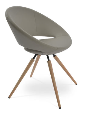Soho Concept Crescent Carrot Swivel Chair - Modern Design, Durable Fabric Options, 10-year Guarantee, Stylish Colors Natural Swivel. Solid Metal Top Part Connected To Four Tubular Legs Soho-concept-dining-chair-01897