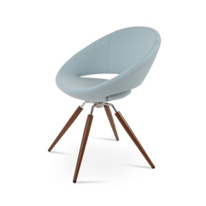 Soho Concept Crescent Carrot Swivel Chair - Modern Design, Durable Fabric Options, 10-year Guarantee, Stylish Colors Blue,Walnut Swivel. Solid Metal Top Part Connected To Four Tubular Legs Soho-concept-dining-chair-01895