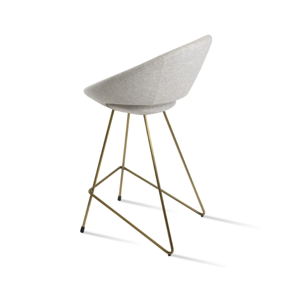 Soho Concept Crescent Cat-wire Barstools - Premium Camira Wool, Stylish Brass Frame, 10-year Guarantee, Modern Design Bronze,Silver  Soho-concept-dining-chair-11235
