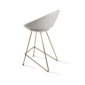 Soho Concept Crescent Cat-wire Barstools - Premium Camira Wool, Stylish Brass Frame, 10-year Guarantee, Modern Design Bronze,Silver  Soho-concept-dining-chair-11235