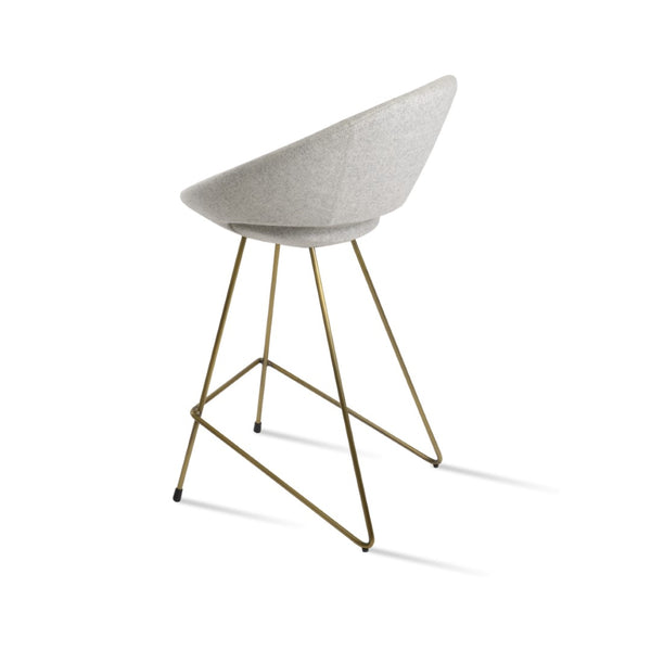 Soho Concept Crescent Cat-wire Barstools - Premium Camira Wool, Stylish Brass Frame, 10-year Guarantee, Modern Design Bronze,Silver  Soho-concept-dining-chair-11235