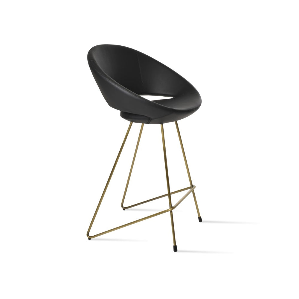 Soho Concept Crescent Cat-wire Stool Collection: Stylish Barstools With Premium Upholstery & 10-year Guarantee Bronze,Black  Soho-concept-dining-chair-07725