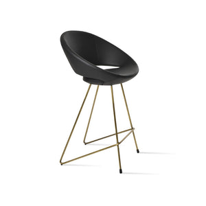 Soho Concept Crescent Cat-wire Stool Collection: Stylish Barstools With Premium Upholstery & 10-year Guarantee Bronze,Black  Soho-concept-dining-chair-07725