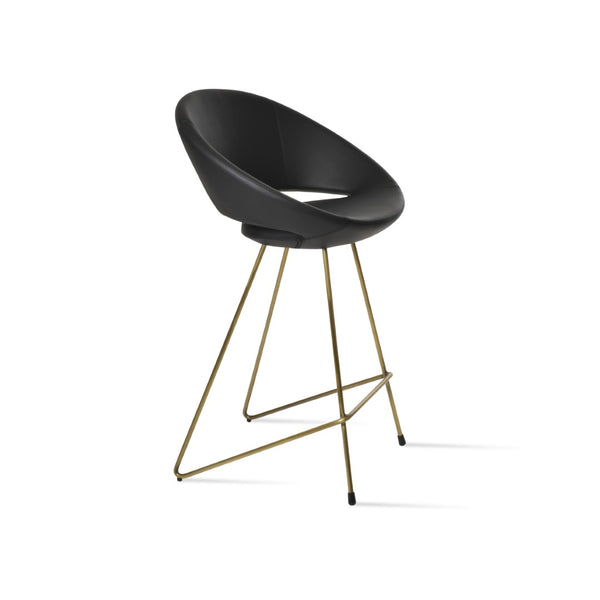 Soho Concept Crescent Cat-wire Stool Collection: Stylish Barstools With Premium Upholstery & 10-year Guarantee Bronze,Black  Soho-concept-dining-chair-07725