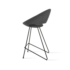 Soho Concept Crescent Cat-wire Barstools - Premium Camira Wool, Stylish Brass Frame, 10-year Guarantee, Modern Design Black,Dark Grey  Soho-concept-dining-chair-11234