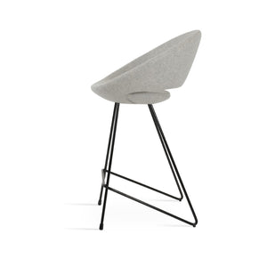 Soho Concept Crescent Cat-wire Barstools - Premium Camira Wool, Stylish Brass Frame, 10-year Guarantee, Modern Design Black,Silver  Soho-concept-dining-chair-11230