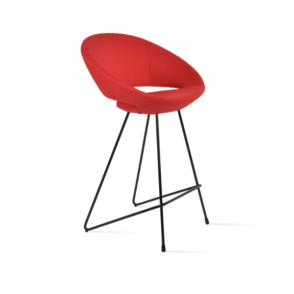Soho Concept Crescent Cat-wire Barstools & Counterstools - Premium Upholstery, 10-year Guarantee, Stylish Designs Red  Soho-concept-dining-chair-11229