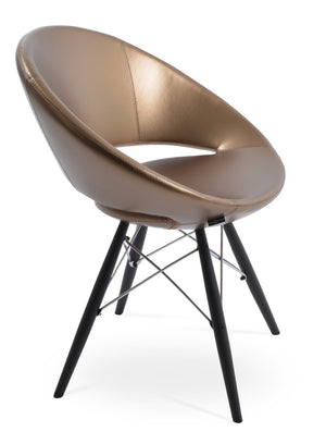 Soho Concept Crescent Tower Chair - Stylish Swivel Dining Chair In Camira Fabric With Gold Finish, 10-year Guarantee Black,Gold  Soho-concept-dining-chair-01904