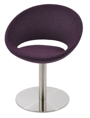 Soho Concept Crescent Round Swivel Chair – Modern Design, Camira Era Fabric, 10-year Guarantee, 350 Lbs Capacity   Soho-concept-dining-chair-01912