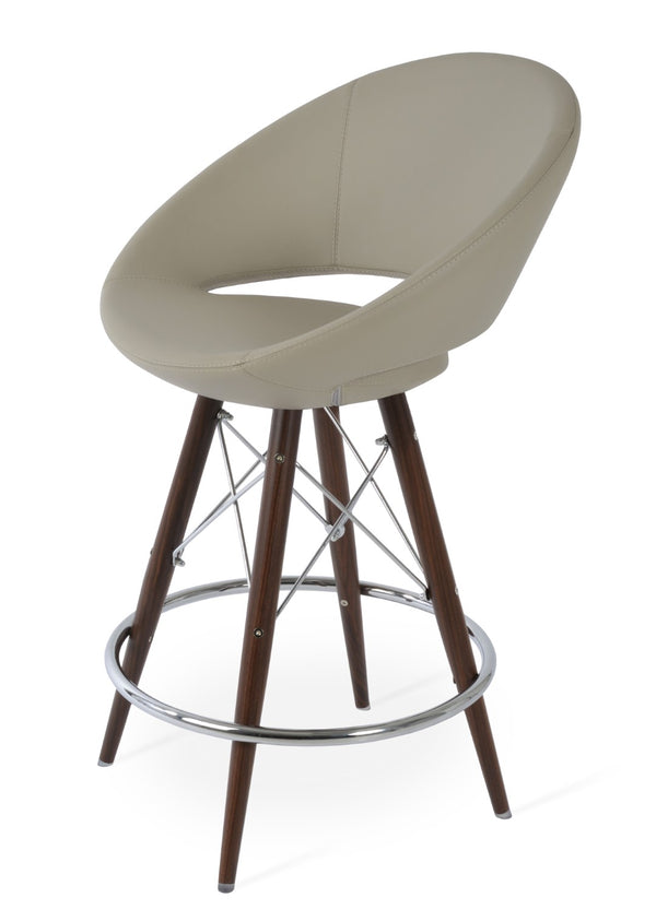 Soho Concept Crescent Mw Barstools & Counterstools - Stylish Comfort With Premium Fabrics, 10-year Warranty! Walnut  Soho-concept-dining-chair-11249