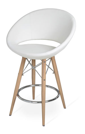Soho Concept Crescent Mw Barstools & Counterstools - Stylish Comfort With Premium Fabrics, 10-year Warranty! White  Soho-concept-dining-chair-11250