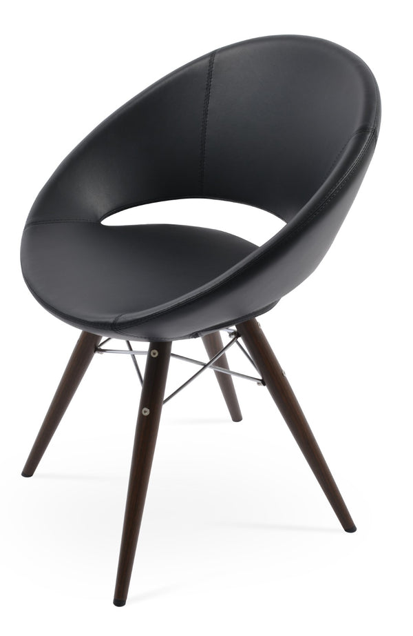 Soho Concept Crescent Mw Dining Chair - Stylish Ergonomic Design With Custom Upholstery & 10-year Guarantee! Walnut,Black  Soho-concept-dining-chair-01924