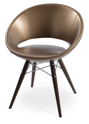 Soho Concept Crescent Mw Dining Chair - Stylish Ergonomic Design With Custom Upholstery & 10-year Guarantee! Walnut,Gold  Soho-concept-dining-chair-01923