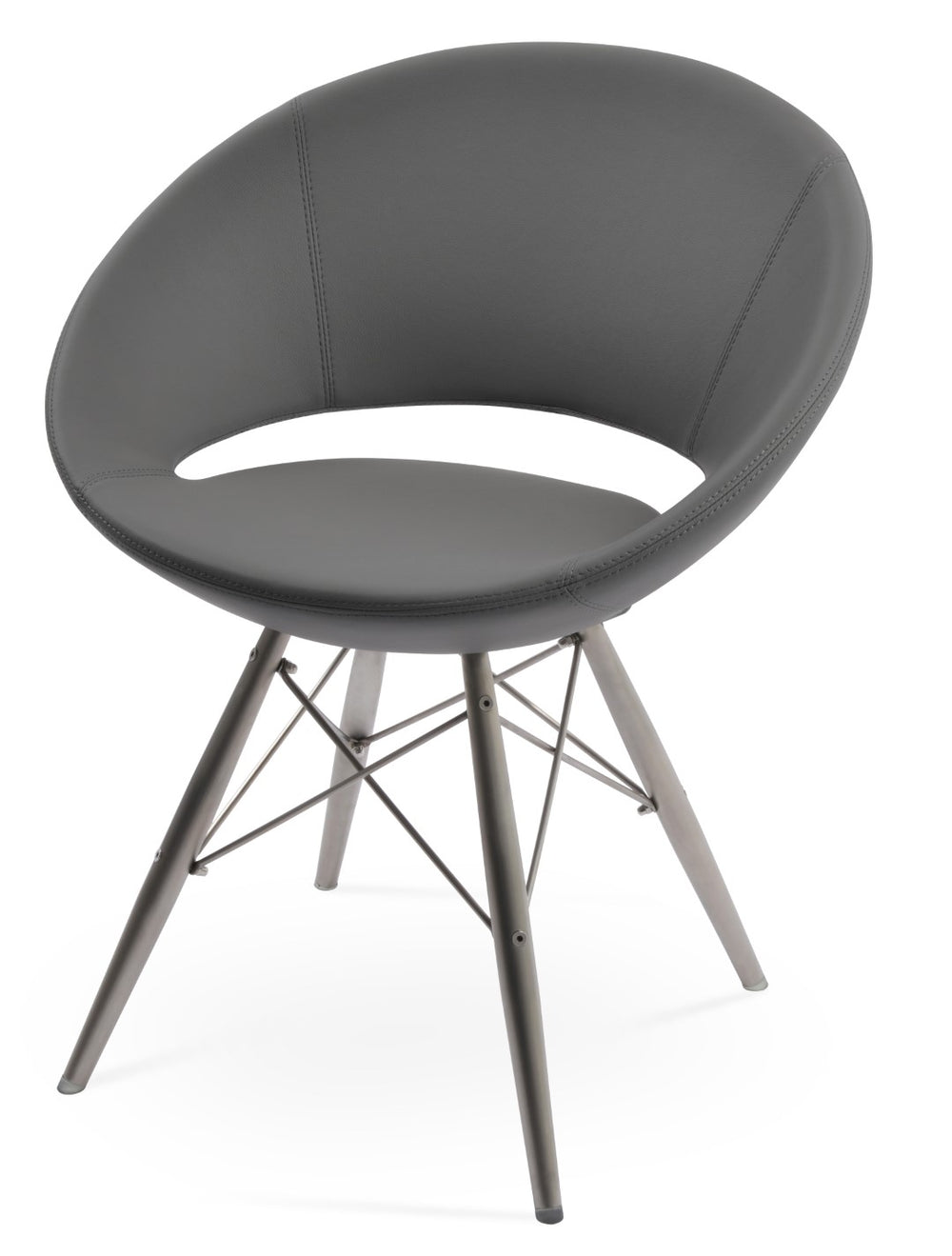 Soho Concept Crescent Mw Dining Chair - Stylish Ergonomic Design With Custom Upholstery & 10-year Guarantee! Grey  Soho-concept-dining-chair-01928