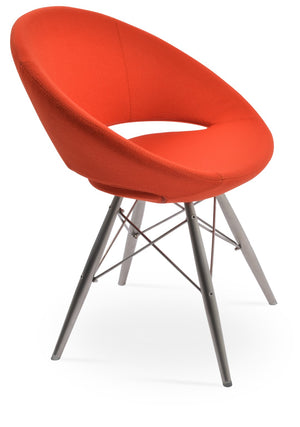 Soho Concept Crescent Mw Dining Chair - Stylish Ergonomic Design With Custom Upholstery & 10-year Guarantee! Orange  Soho-concept-dining-chair-01925