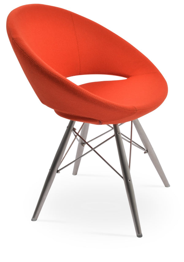 Soho Concept Crescent Mw Dining Chair - Stylish Ergonomic Design With Custom Upholstery & 10-year Guarantee! Orange  Soho-concept-dining-chair-01925