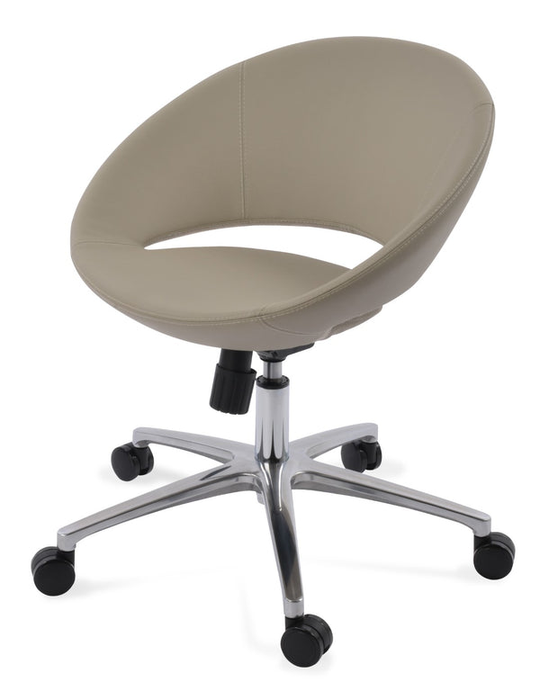 Soho Concept Crescent Office Dark Grey Velvet Chair - Durable Camira Era Fabric, 10-year Guarantee & Style! Bone  Soho-concept-dining-chair-11722