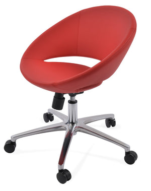 Soho Concept Crescent Office Dark Grey Velvet Chair - Durable Camira Era Fabric, 10-year Guarantee & Style! Red  Soho-concept-dining-chair-11723