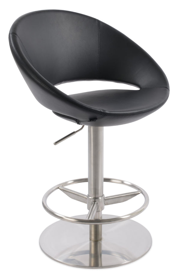 Soho Concept Crescent Piston Barstools & Counterstools - Stylish Comfort With Durable Fabric Options & 10-year Guarantee Black  Soho-concept-dining-chair-11267