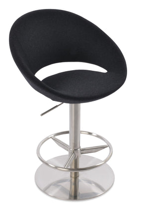 Soho Concept Crescent Adjustable Piston Barstools & Counterstools - Premium Wool Fabric With Footrest Support   Soho-concept-dining-chair-11268