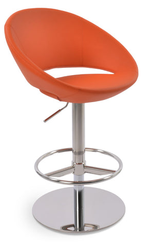 Soho Concept Crescent Piston Barstools & Counterstools - Stylish Comfort With Durable Fabric Options & 10-year Guarantee Orange  Soho-concept-dining-chair-11276