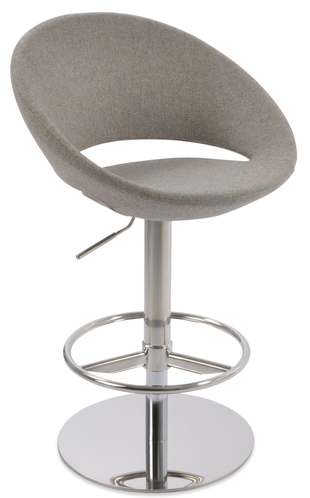 Soho Concept Crescent Adjustable Piston Stool With Full Footrest & Premium Upholstery - 10-year Guarantee! Steel  Soho-concept-dining-chair-11262