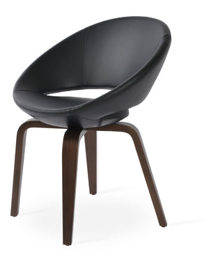 Soho Concept Crescent Plywood Chair - Stylish Dining Seating With Memory Swivel, 5-year Guarantee & Versatile Fabrics Walnut,Black  Soho-concept-dining-chair-01939