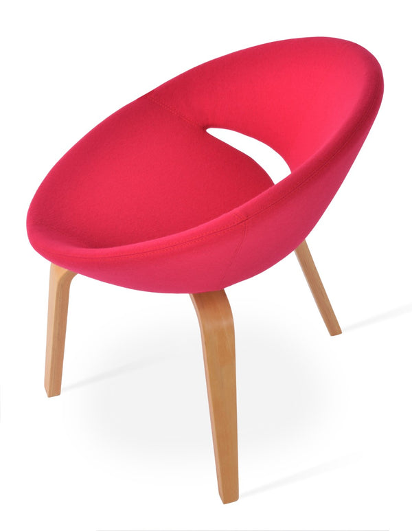 Soho Concept Crescent Plywood Chair - Stylish Dining Seating With Memory Swivel, 5-year Guarantee & Versatile Fabrics Natural,Pink  Soho-concept-dining-chair-01938