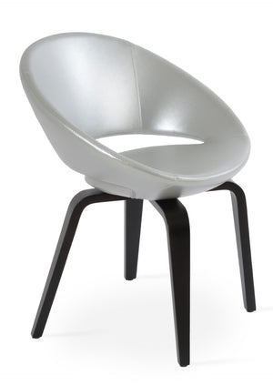 Soho Concept Crescent Plywood Chair - Stylish Dining Seating With Memory Swivel, 5-year Guarantee & Versatile Fabrics Silver  Soho-concept-dining-chair-01944