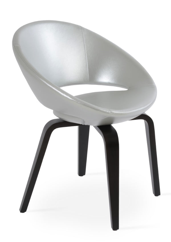 Soho Concept Crescent Plywood Chair - Stylish Dining Seating With Memory Swivel, 5-year Guarantee & Versatile Fabrics Silver  Soho-concept-dining-chair-01944