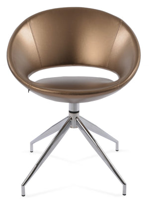 Soho Concept Crescent Spider Swivel Chair – Ergonomic Design With Premium Upholstery & 10-year Guarantee Options! Gold  Soho-concept-dining-chair-01987