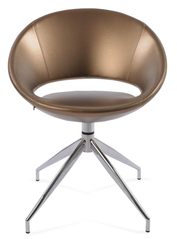 Soho Concept Crescent Spider Swivel Chair – Ergonomic Design With Premium Upholstery & 10-year Guarantee Options! Gold  Soho-concept-dining-chair-01987