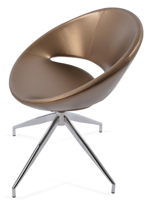 Soho Concept Crescent Spider Swivel Chair – Ergonomic Design With Premium Upholstery & 10-year Guarantee Options! Chrome,Gold  Soho-concept-dining-chair-01970