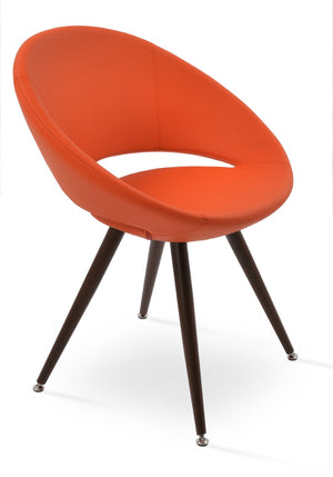 Soho Concept Crescent Star Chair - Elegant Dining Chair With Custom Finishes, Premium Fabric, And 10-year Guarantee Walnut,Orange  Soho-concept-dining-chair-02024