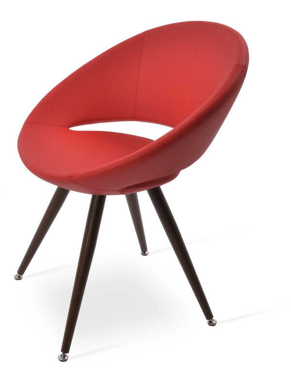 Soho Concept Crescent Star Chair - Elegant Dining Chair With Custom Finishes, Premium Fabric, And 10-year Guarantee Walnut,Red  Soho-concept-dining-chair-02025