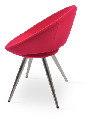Soho Concept Crescent Star Chair - Elegant Dining Seat In Camira Wool & Boucle - 10-year Guarantee, Stylish Design Pink  Soho-concept-dining-chair-02008