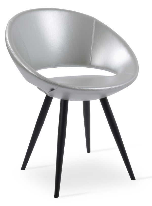 Soho Concept Crescent Star Chair - Elegant Dining Chair With Custom Finishes, Premium Fabric, And 10-year Guarantee Black,Silver  Soho-concept-dining-chair-02011
