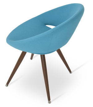 Soho Concept Crescent Star Chair - Elegant Dining Chair With Custom Finishes, Premium Fabric, And 10-year Guarantee Walnut  Soho-concept-dining-chair-02013