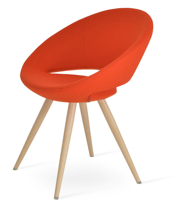 Soho Concept Crescent Star Chair - Elegant Dining Chair With Custom Finishes, Premium Fabric, And 10-year Guarantee Natural,Orange  Soho-concept-dining-chair-02015