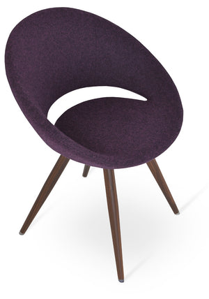 Soho Concept Crescent Star Chair - Elegant Dining Chair With Custom Finishes, Premium Fabric, And 10-year Guarantee Walnut  Soho-concept-dining-chair-02016