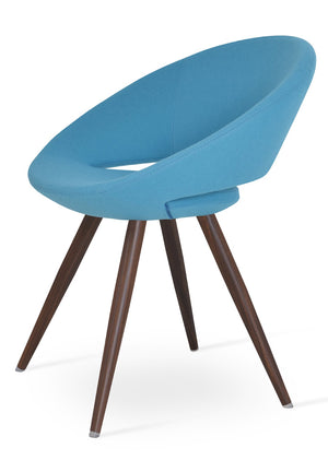 Soho Concept Crescent Star Chair - Elegant Dining Chair With Custom Finishes, Premium Fabric, And 10-year Guarantee Walnut,Turquoise  Soho-concept-dining-chair-02017