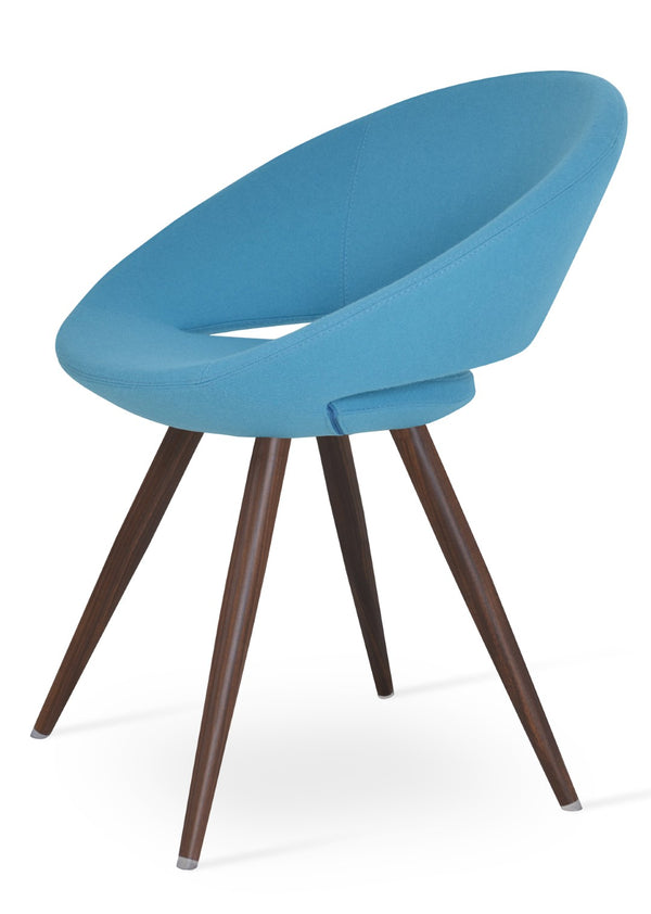 Soho Concept Crescent Star Chair - Elegant Dining Chair With Custom Finishes, Premium Fabric, And 10-year Guarantee Walnut,Turquoise  Soho-concept-dining-chair-02017