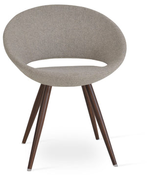 Soho Concept Crescent Star Chair - Elegant Dining Chair With Custom Finishes, Premium Fabric, And 10-year Guarantee Walnut,Beige  Soho-concept-dining-chair-02018