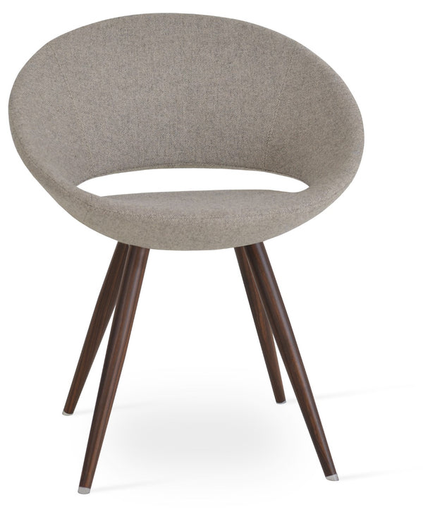 Soho Concept Crescent Star Chair - Elegant Dining Chair With Custom Finishes, Premium Fabric, And 10-year Guarantee Walnut,Beige  Soho-concept-dining-chair-02018
