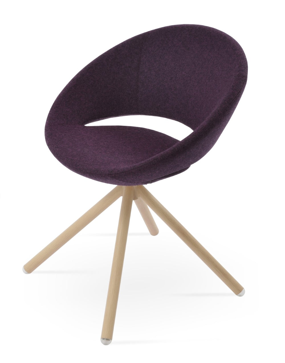Soho Concept Crescent Stick Swivel Chair - Stylish Dining Seat In Camira Era Fabric With 10-year Guarantee Options Brass,Black Steel Tube Soho-concept-dining-chair-02030