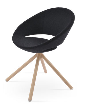 Soho Concept Crescent Stick Swivel Chair In Luxurious Camira Yoredale Fabric – 10-year Guarantee & Stylish Design Natural Steel Tube Soho-concept-dining-chair-02038