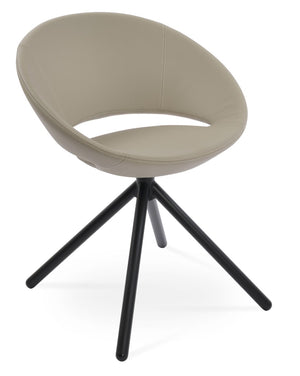 Soho Concept Crescent Stick Swivel Chair - Stylish Dining Seat In Camira Era Fabric With 10-year Guarantee Options Black Steel Tube Soho-concept-dining-chair-02044