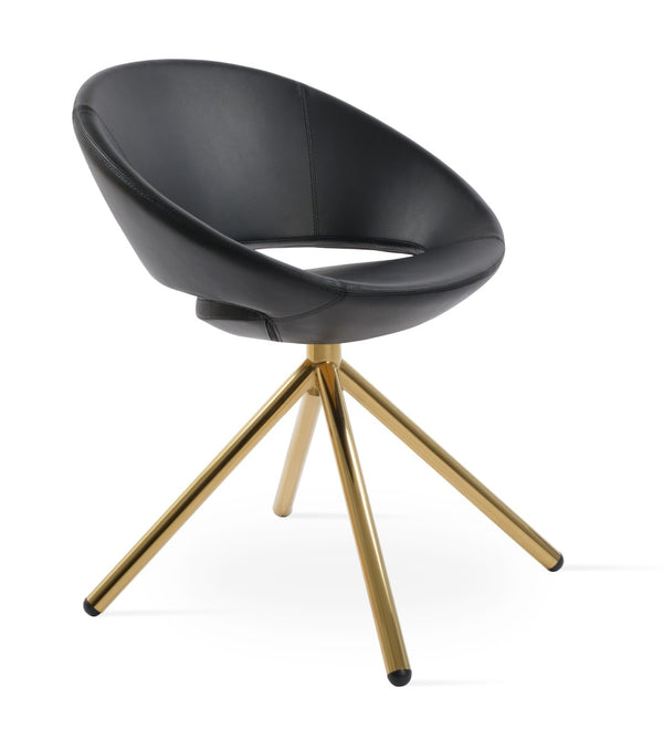 Soho Concept Crescent Stick Swivel Chair - Stylish Dining Seat In Camira Era Fabric With 10-year Guarantee Options Gold,Black Steel Tube Soho-concept-dining-chair-02065