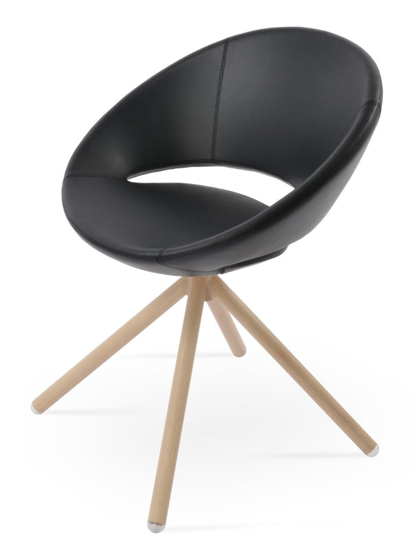 Soho Concept Crescent Stick Swivel Chair - Stylish Dining Seat In Camira Era Fabric With 10-year Guarantee Options Natural,Black Steel Tube Soho-concept-dining-chair-02071