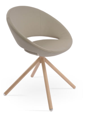 Soho Concept Crescent Stick Swivel Chair - Stylish Dining Seat In Camira Era Fabric With 10-year Guarantee Options Natural Steel Tube Soho-concept-dining-chair-02072